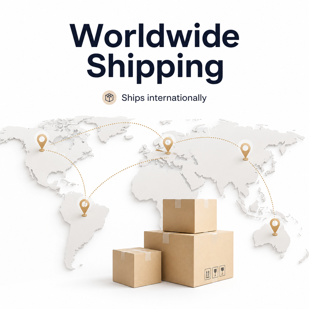 Generic worldwide shipping visual without carrier logos
