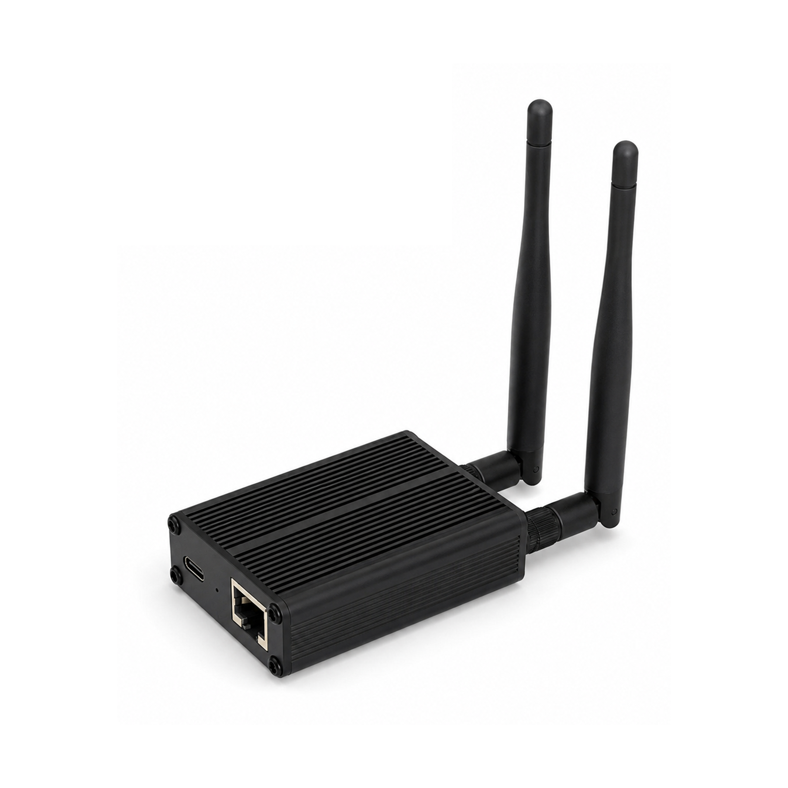Passerelle NéoLink Ethernet Essential noire avec antennes sur fond blanc