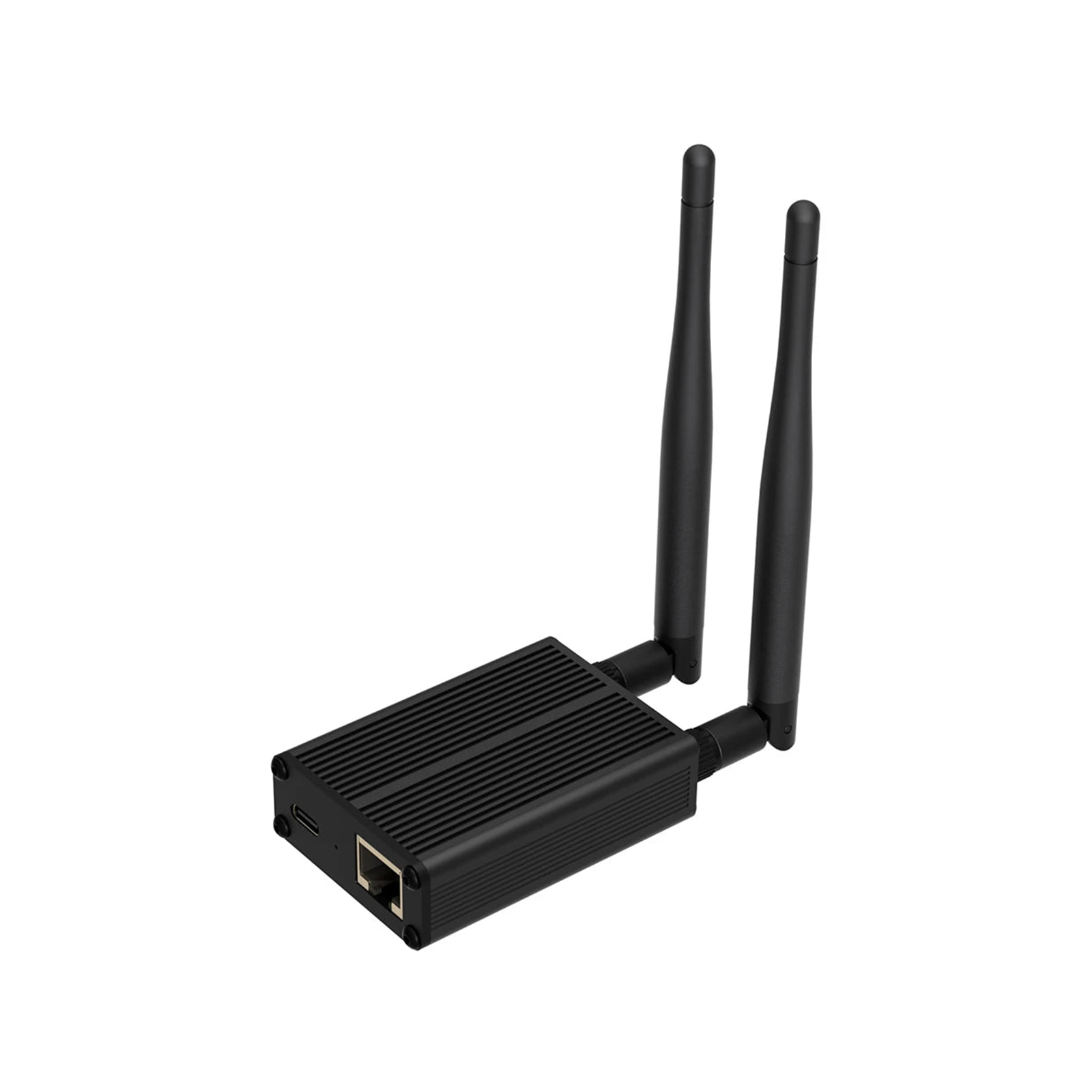 Passerelle ZigBee Ethernet NéoLink Essential noire avec deux antennes sur fond blanc