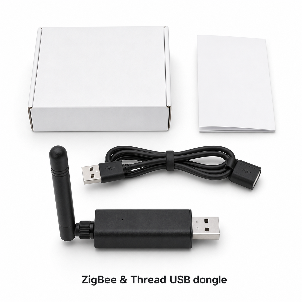 Kit studio du dongle USB ZigBee et Thread avec câble et guide.