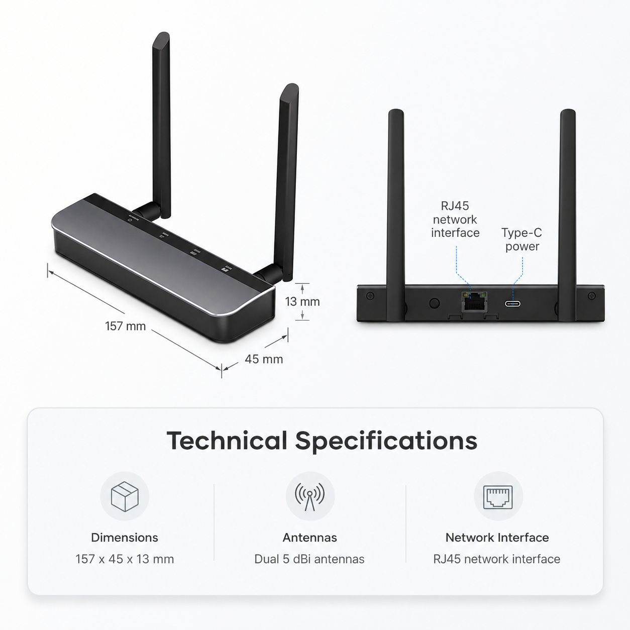 Technical specifications for Zigbee Ethernet PoE gateway