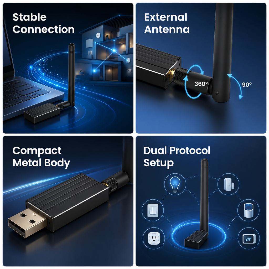 Advanced feature panels for Zigbee and Thread USB dongle