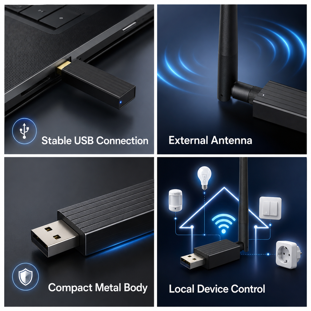 Advanced feature panels for Zigbee 3.0 USB dongle