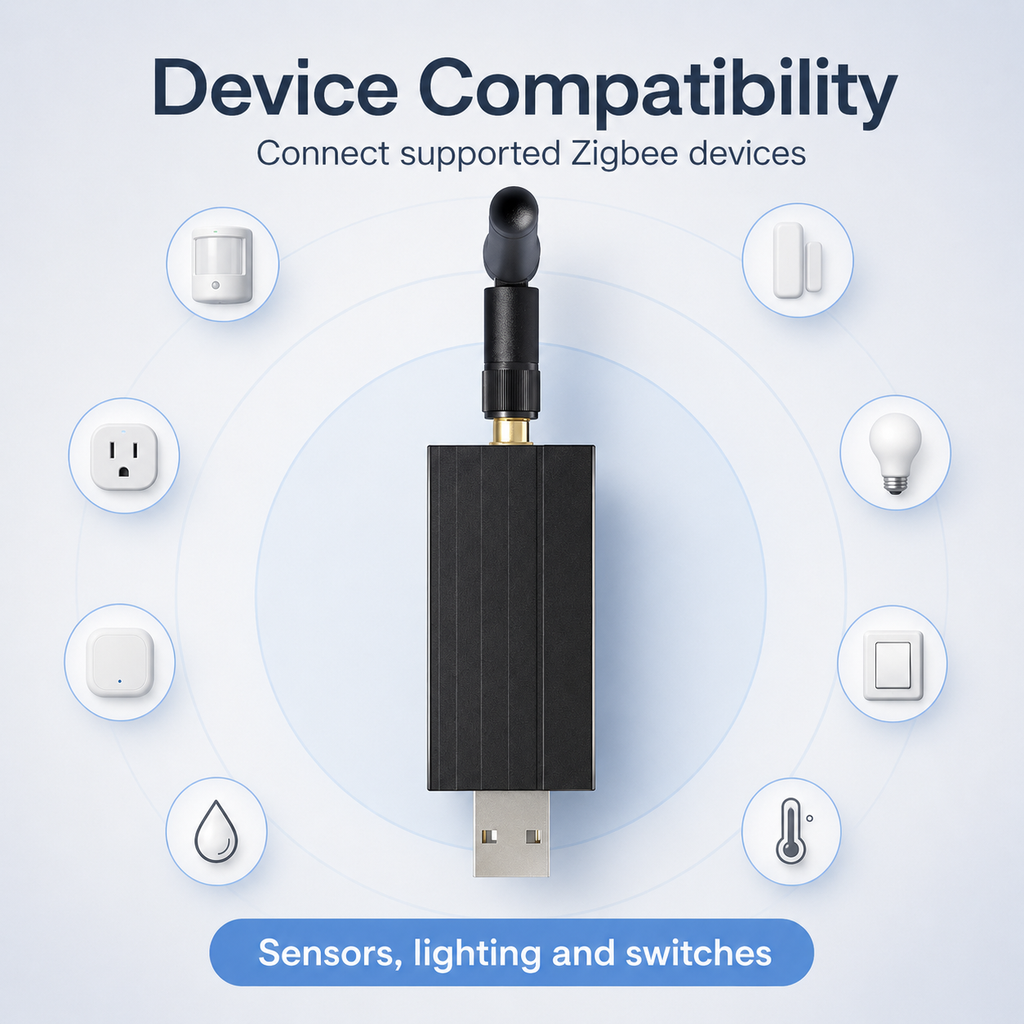 Generic device compatibility visual for Zigbee USB dongle