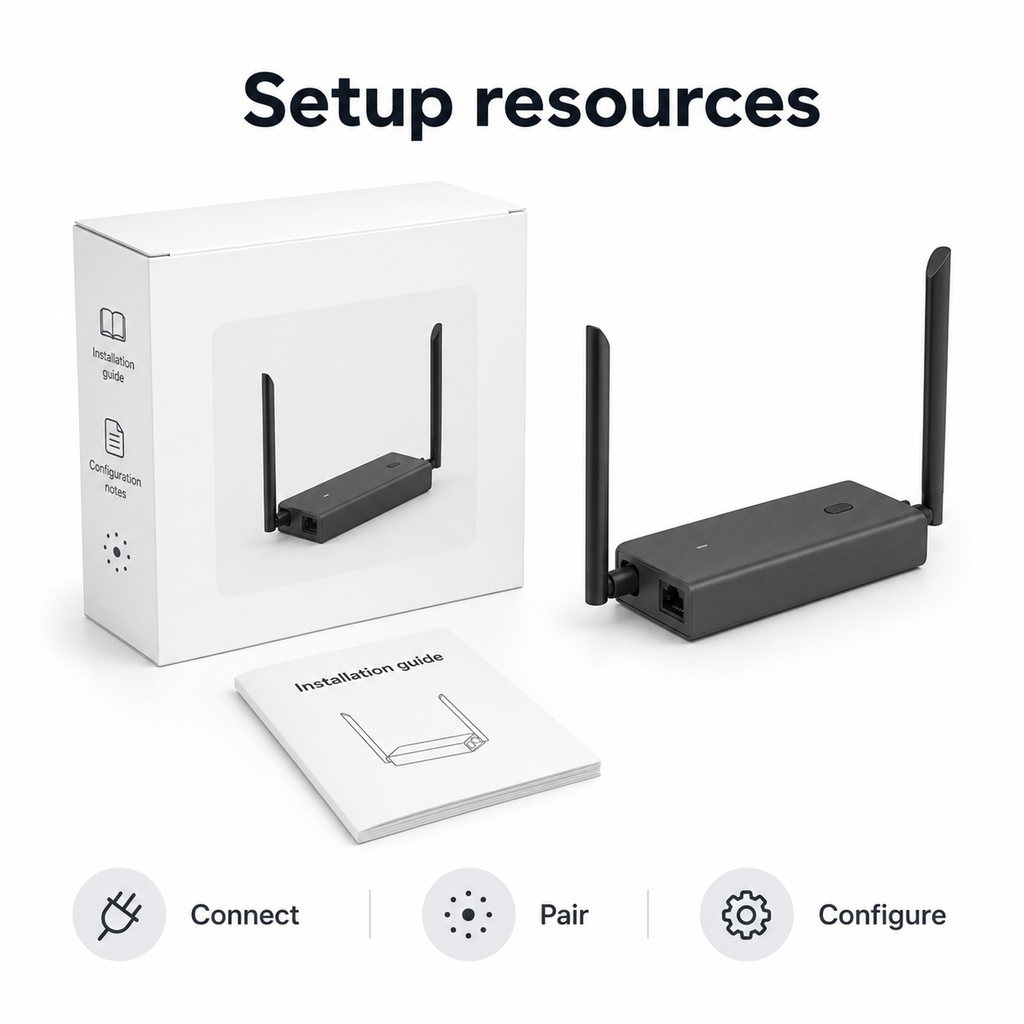 Ressources d’installation et de configuration pour passerelle Z-Wave PoE.