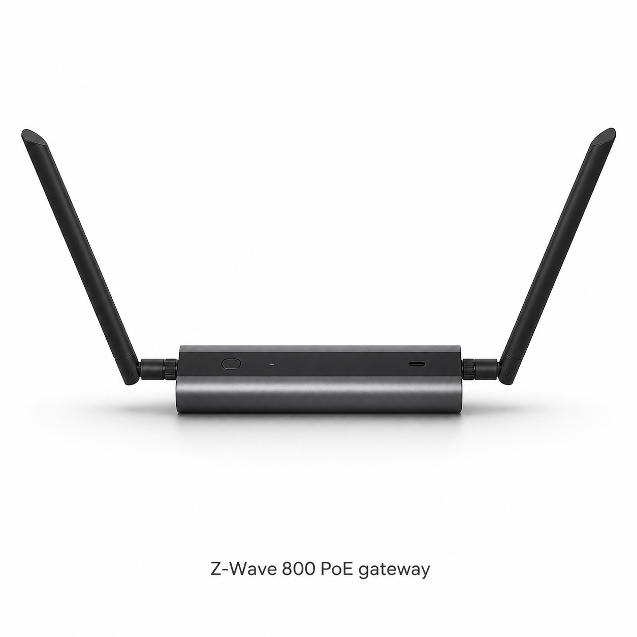 Vue studio de la passerelle Z-Wave 800 PoE avec deux antennes.