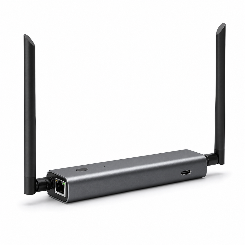 Variante studio de la passerelle Z-Wave 800 PoE avec doubles antennes.