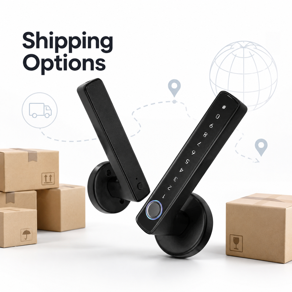 Generic shipping options visual for smart door lock handle