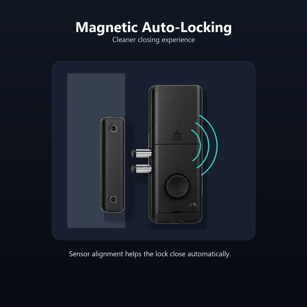 Magnetic auto-locking visual for concealed Bluetooth door lock