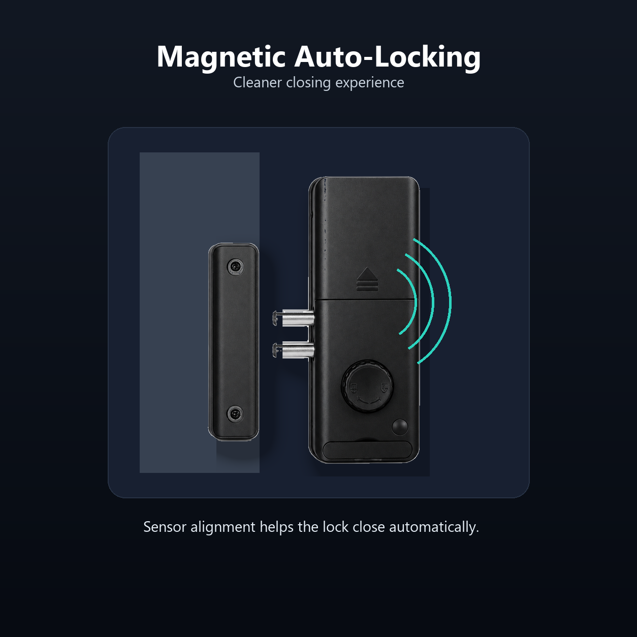 Magnetic auto-locking visual for concealed Bluetooth door lock