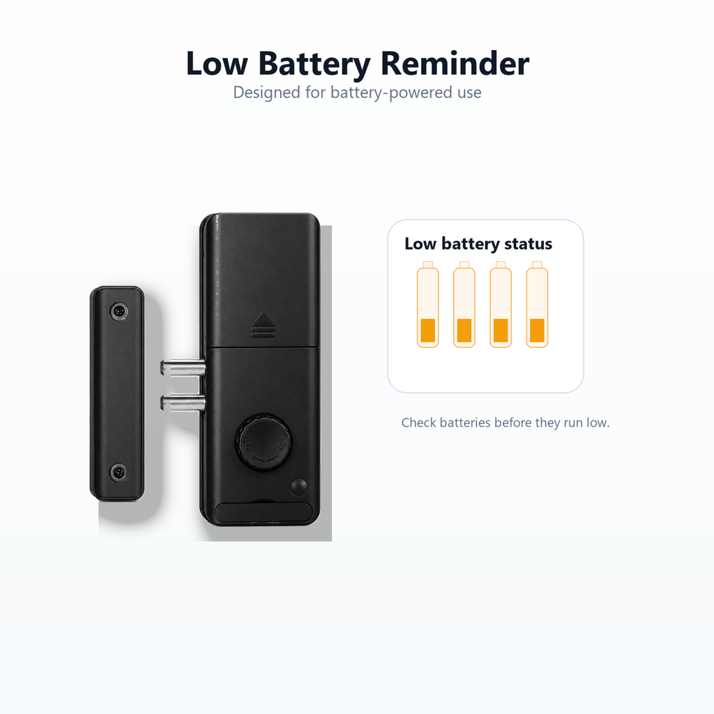 Low battery reminder visual for concealed smart door lock