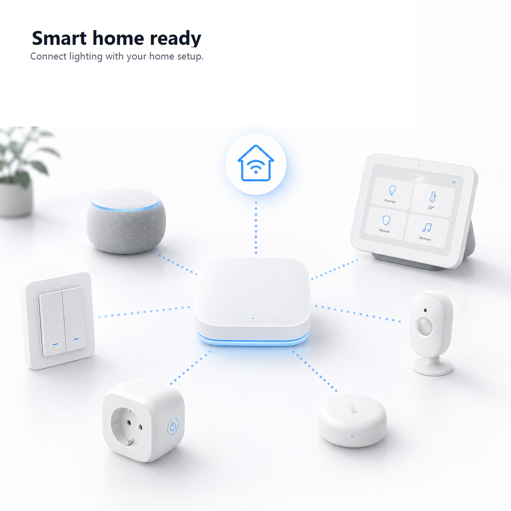 Generic smart home ecosystem compatibility graphic