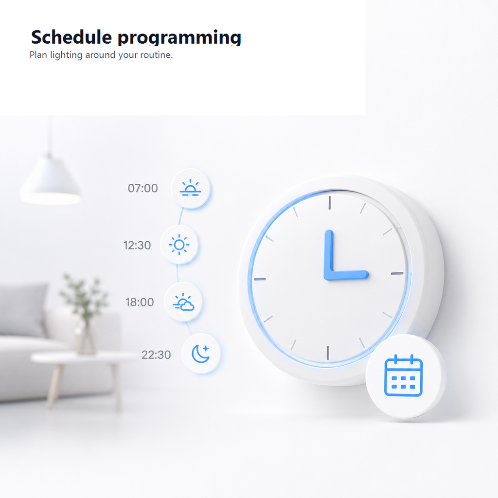 Daily lighting schedule programming for NeoMatter Comfort EU