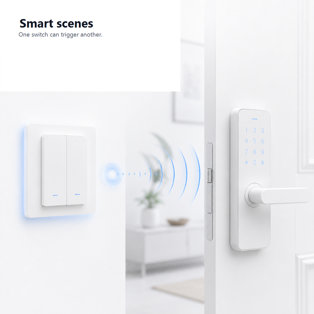 Smart scenes graphic for NeoMatter Comfort EU switch