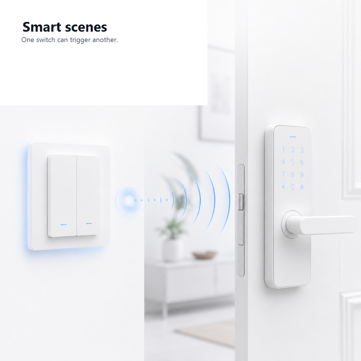 Smart scenes graphic for NeoMatter Comfort EU switch