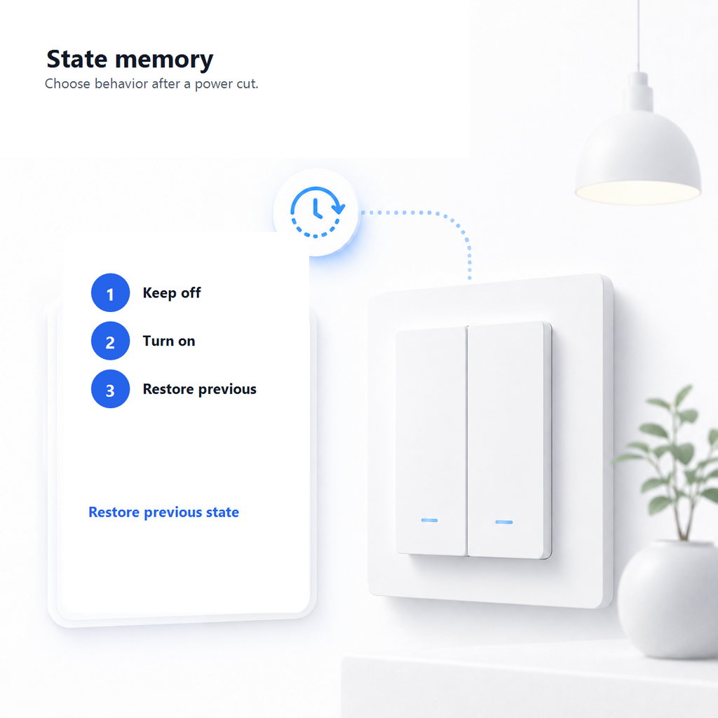 State memory settings for NeoMatter Comfort EU