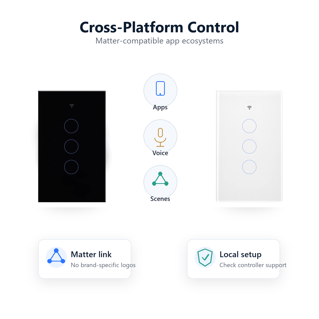 Cross-platform Matter control overview for NéoMatter Glass Comfort
