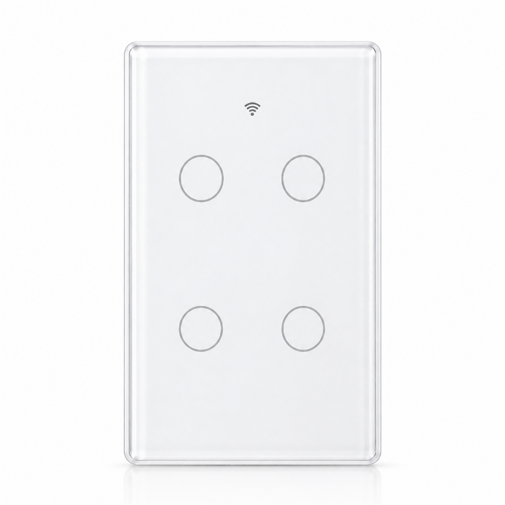 Interrupteur tactile NéoMatter Glass Comfort Matter US blanc 4 canaux
