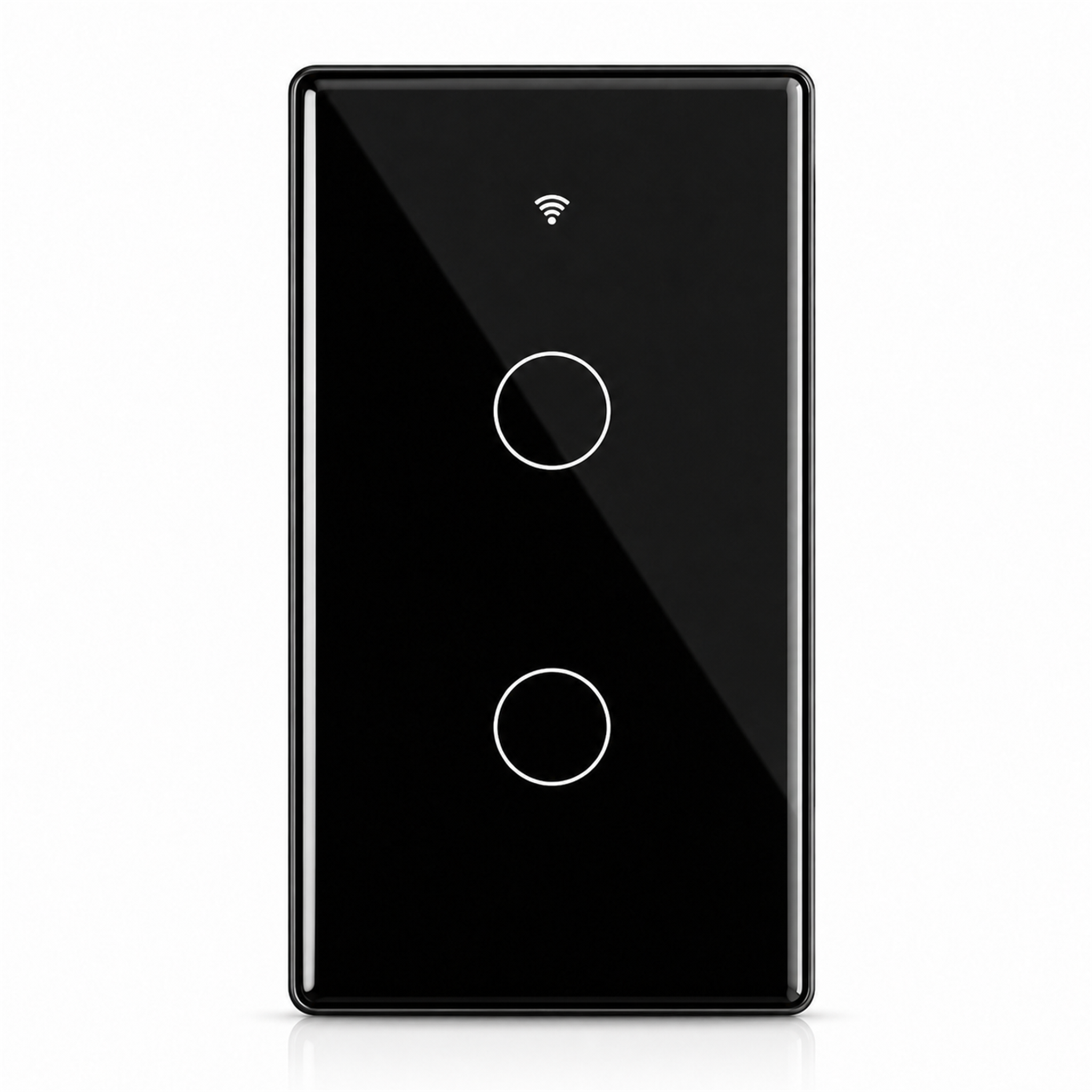 Interrupteur tactile NéoMatter Glass Comfort Matter US noir 2 canaux