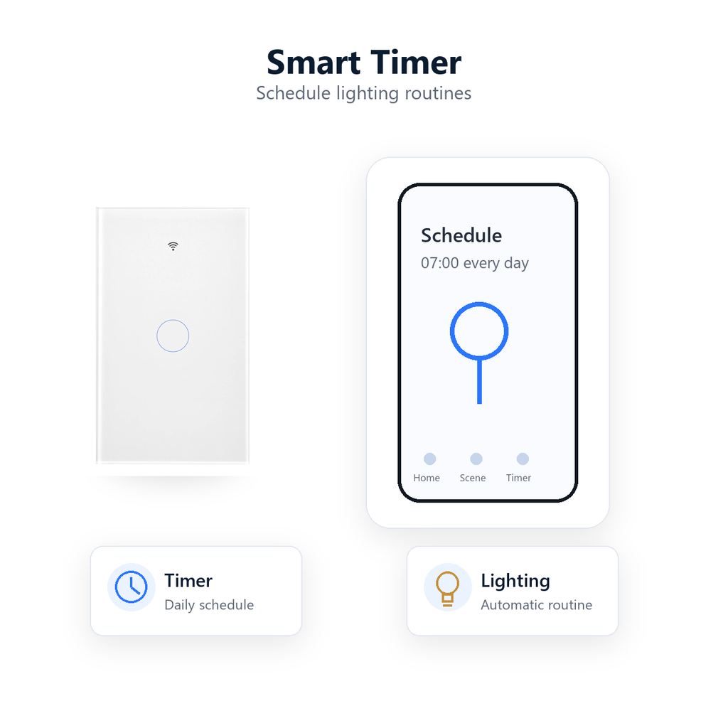 Smart timer scheduling feature for NéoMatter Glass Comfort switch