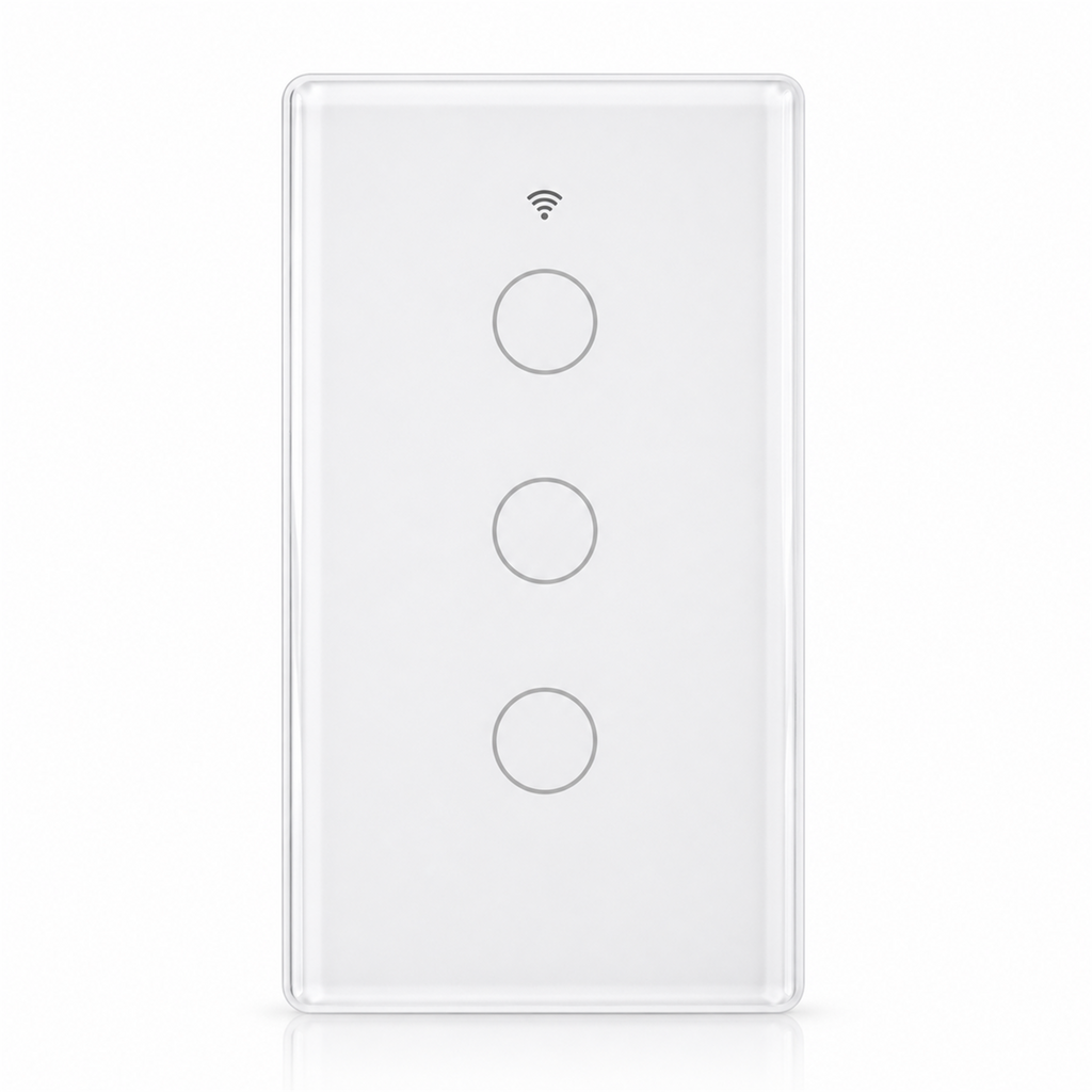 Interrupteur tactile NéoMatter Glass Comfort US blanc 3 canaux