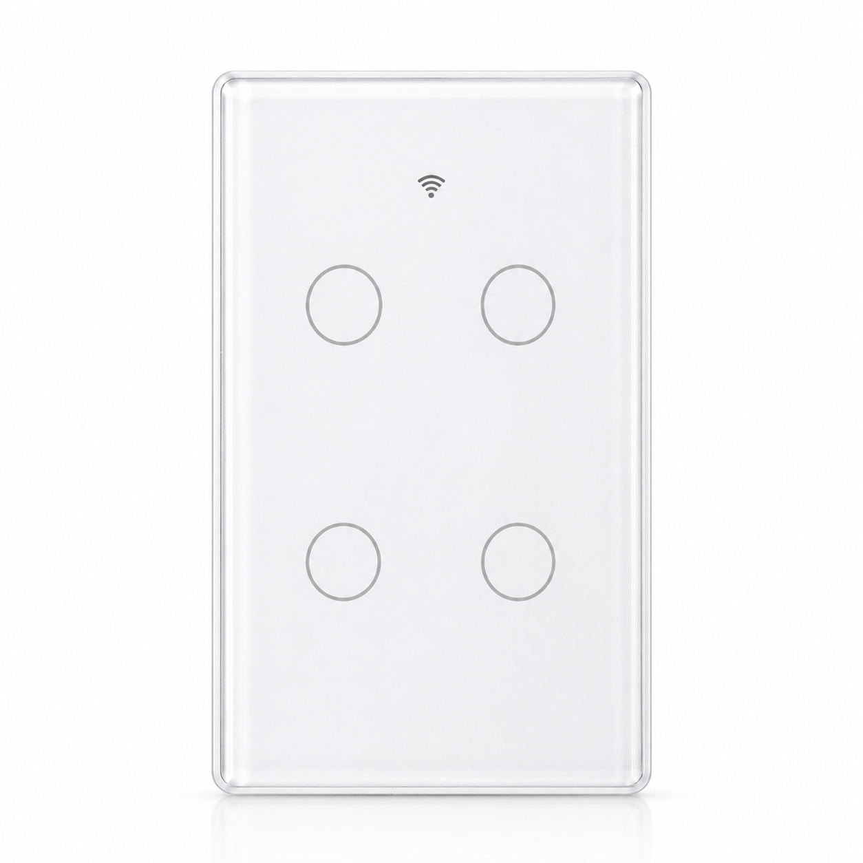White glass NéoMatter touch switch with four circular control zones