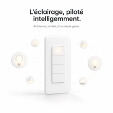 NeoMatter Push Comfort US, eclairage intelligent avec interrupteur mural connecte.
