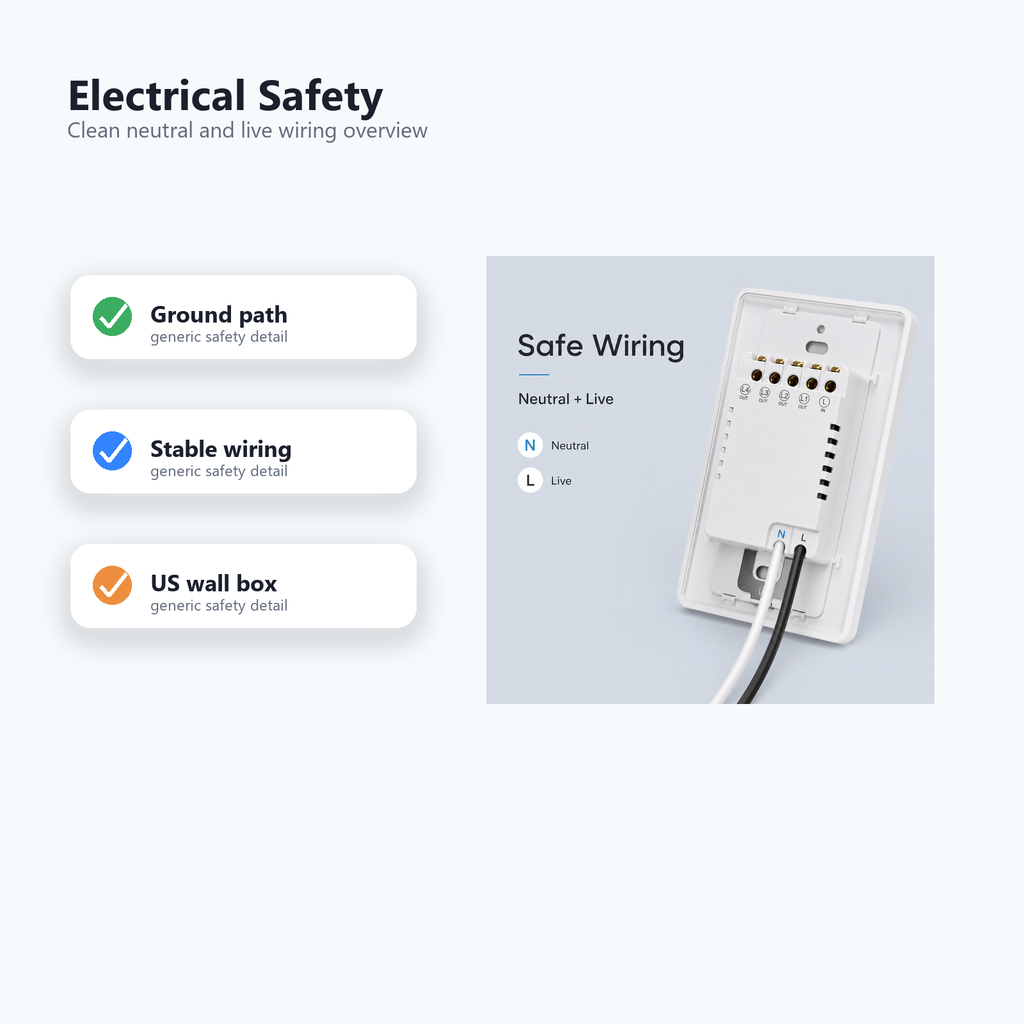 Electrical safety and daily comfort wiring visual for NéoMatter Push Comfort US