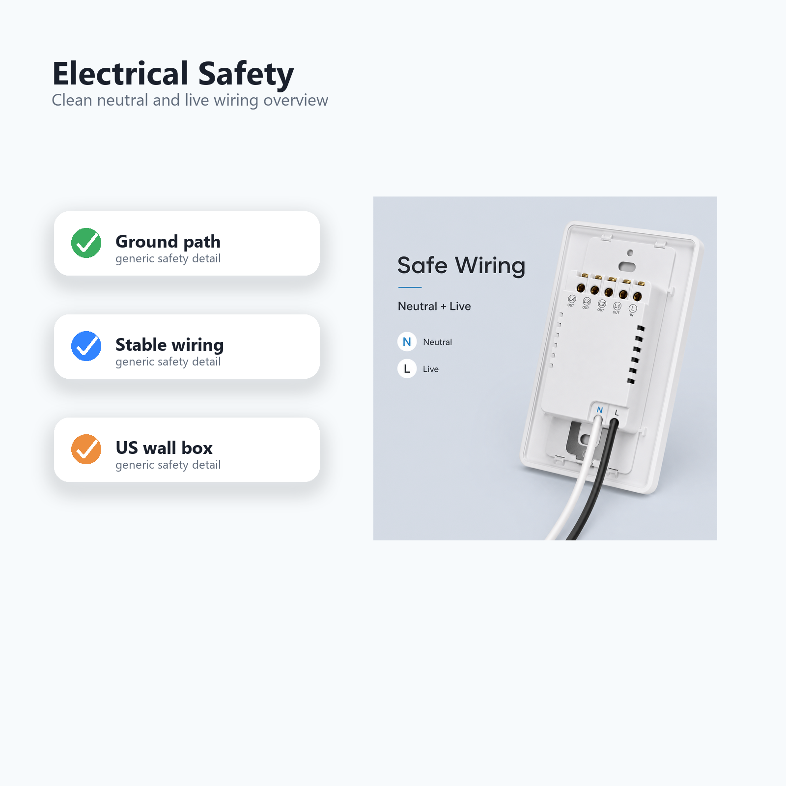 Electrical safety and daily comfort wiring visual for NéoMatter Push Comfort US