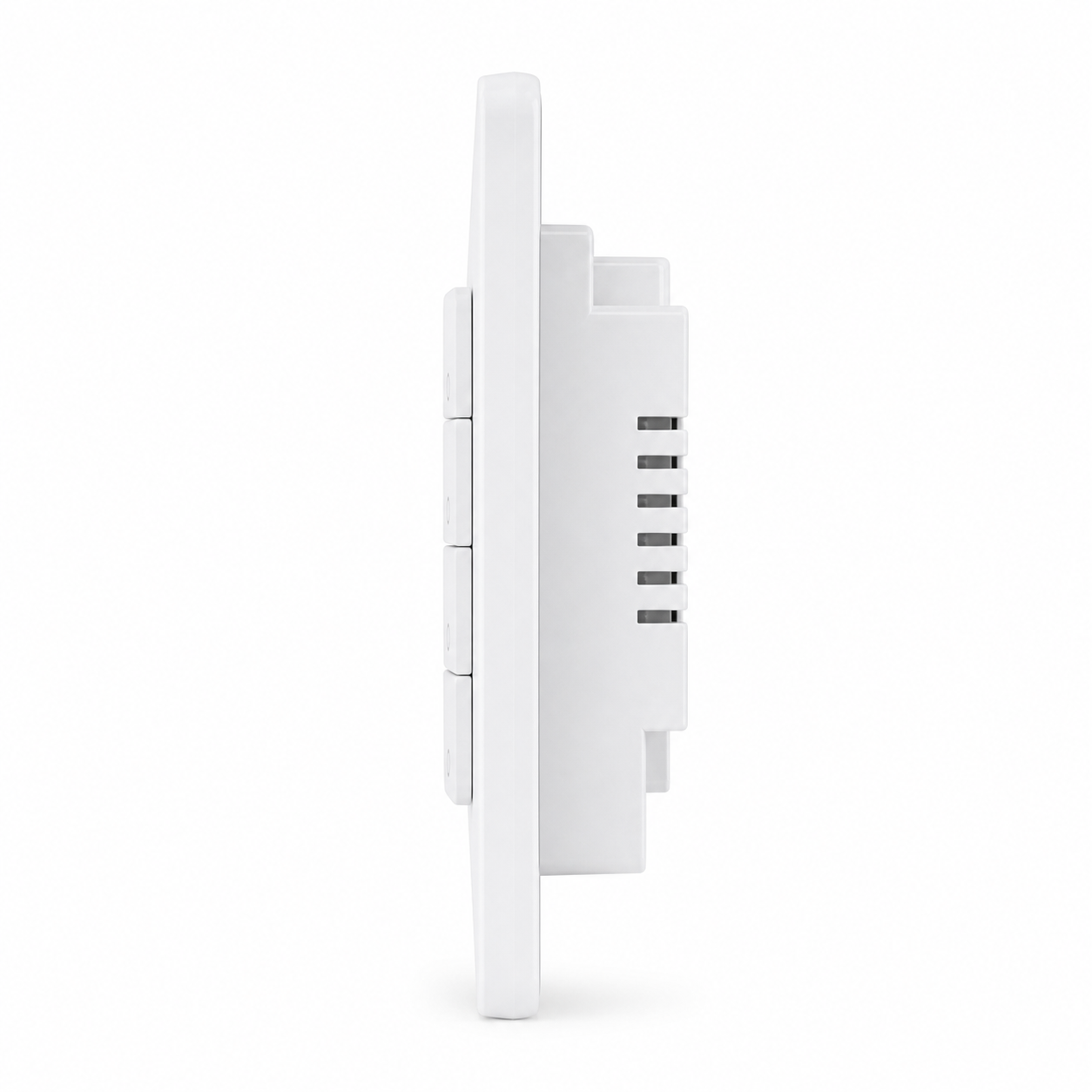Side profile of NéoMatter Push Comfort US switch showing rear module depth