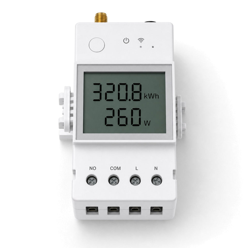NéoMeter Ring Pro compteur énergie Wi-Fi 100A vue face angle