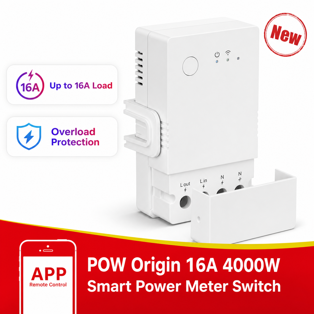 NéoMeter Switch Pro POW Origin 16A smart power meter switch clean hero image