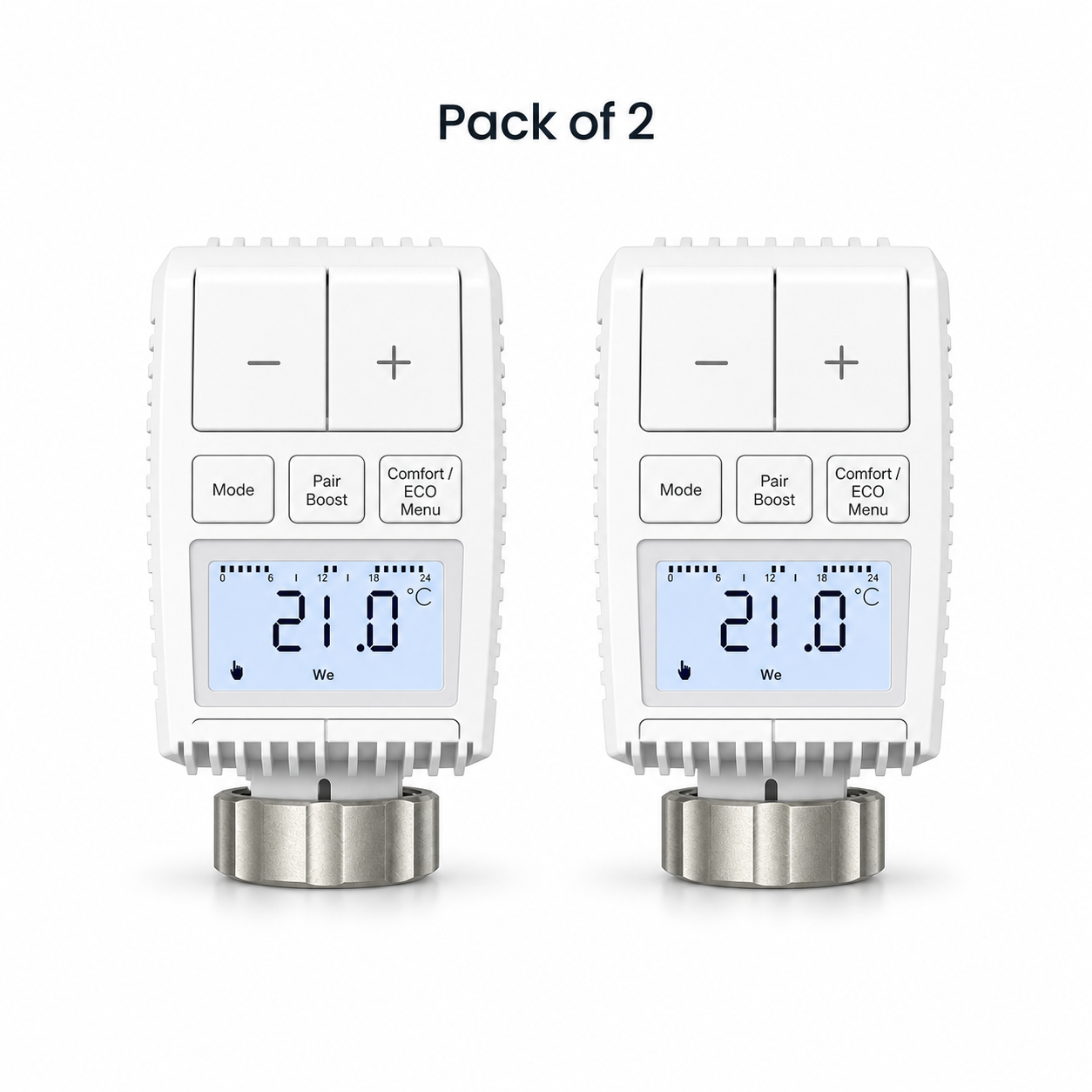 Pack of 2 NéoMini Comfort 2 compact thermostatic radiator valves