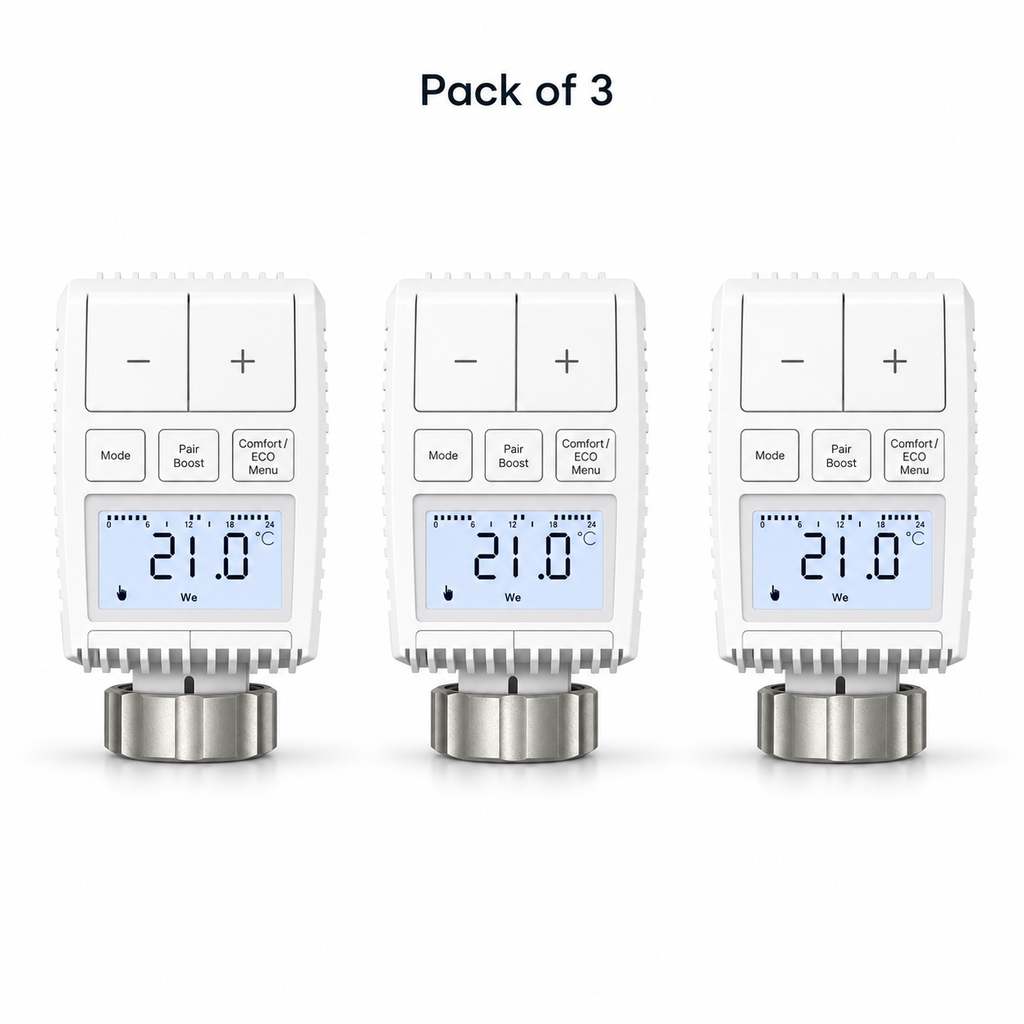 Pack of 3 NéoMini Comfort 2 compact thermostatic radiator valves