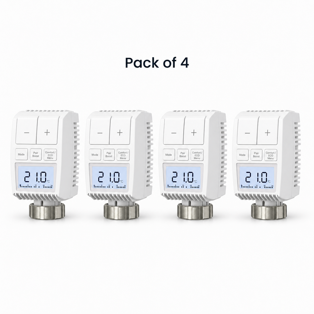 Pack of 4 NéoMini Comfort 2 compact thermostatic radiator valves
