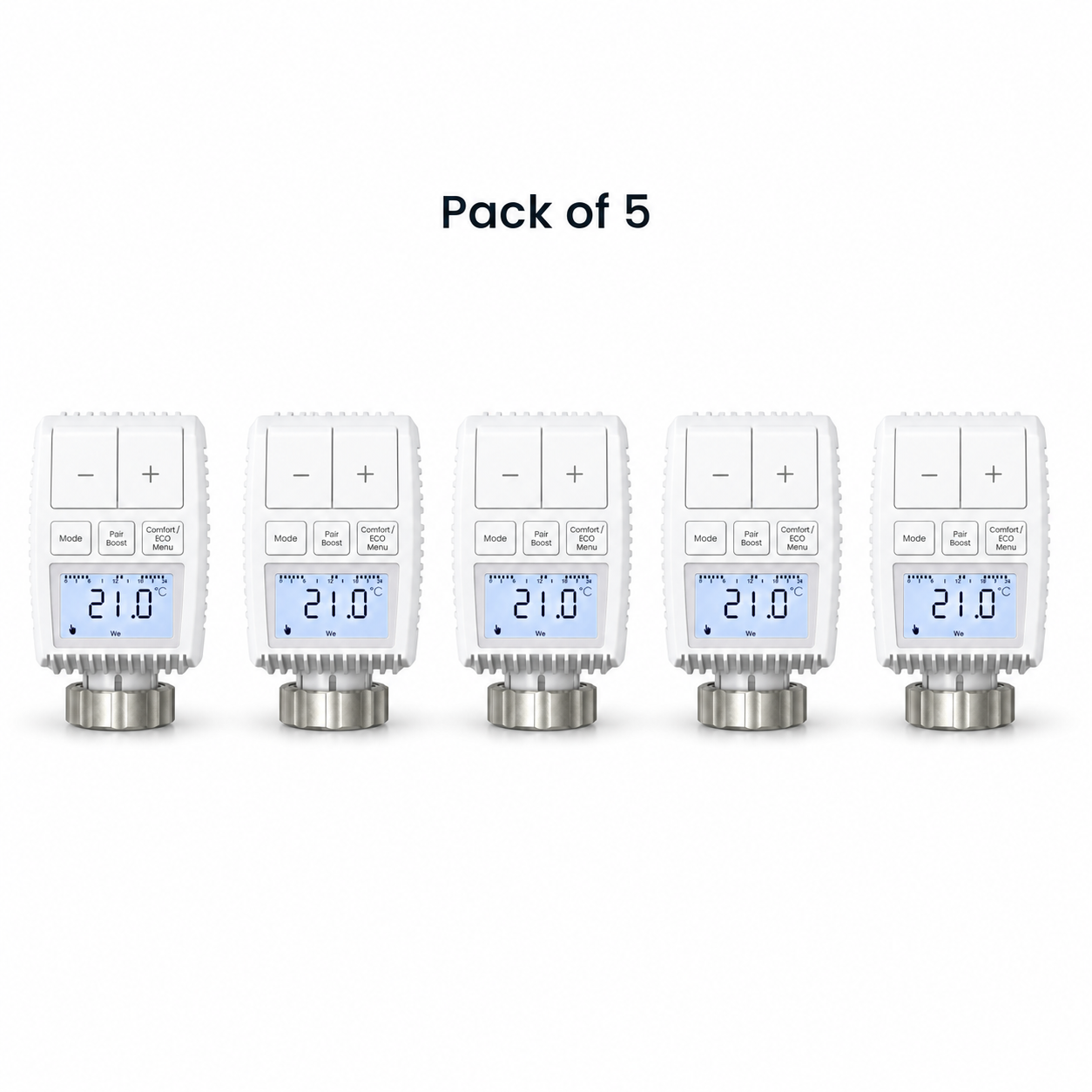 Pack of 5 NéoMini Comfort 2 compact thermostatic radiator valves