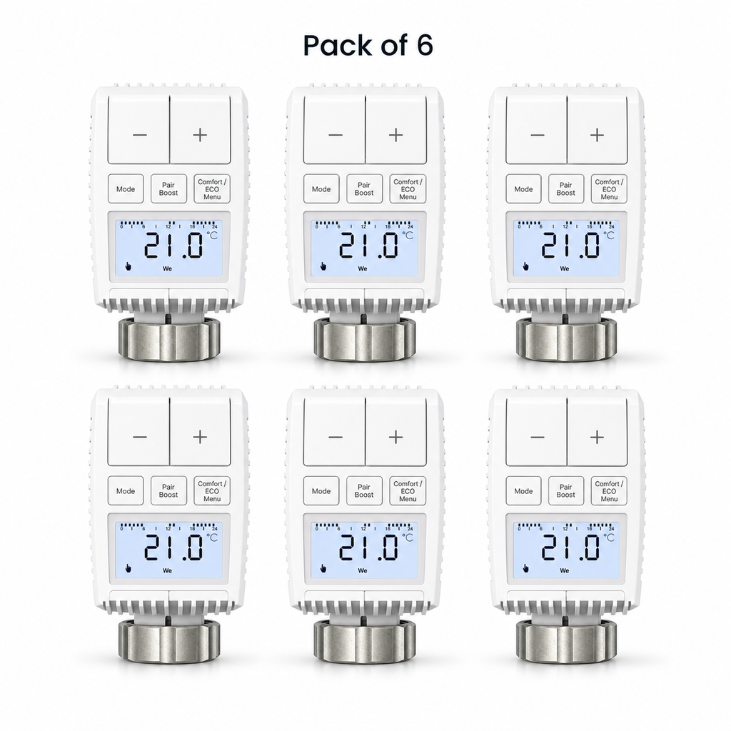 Pack of 6 NéoMini Comfort 2 compact thermostatic radiator valves
