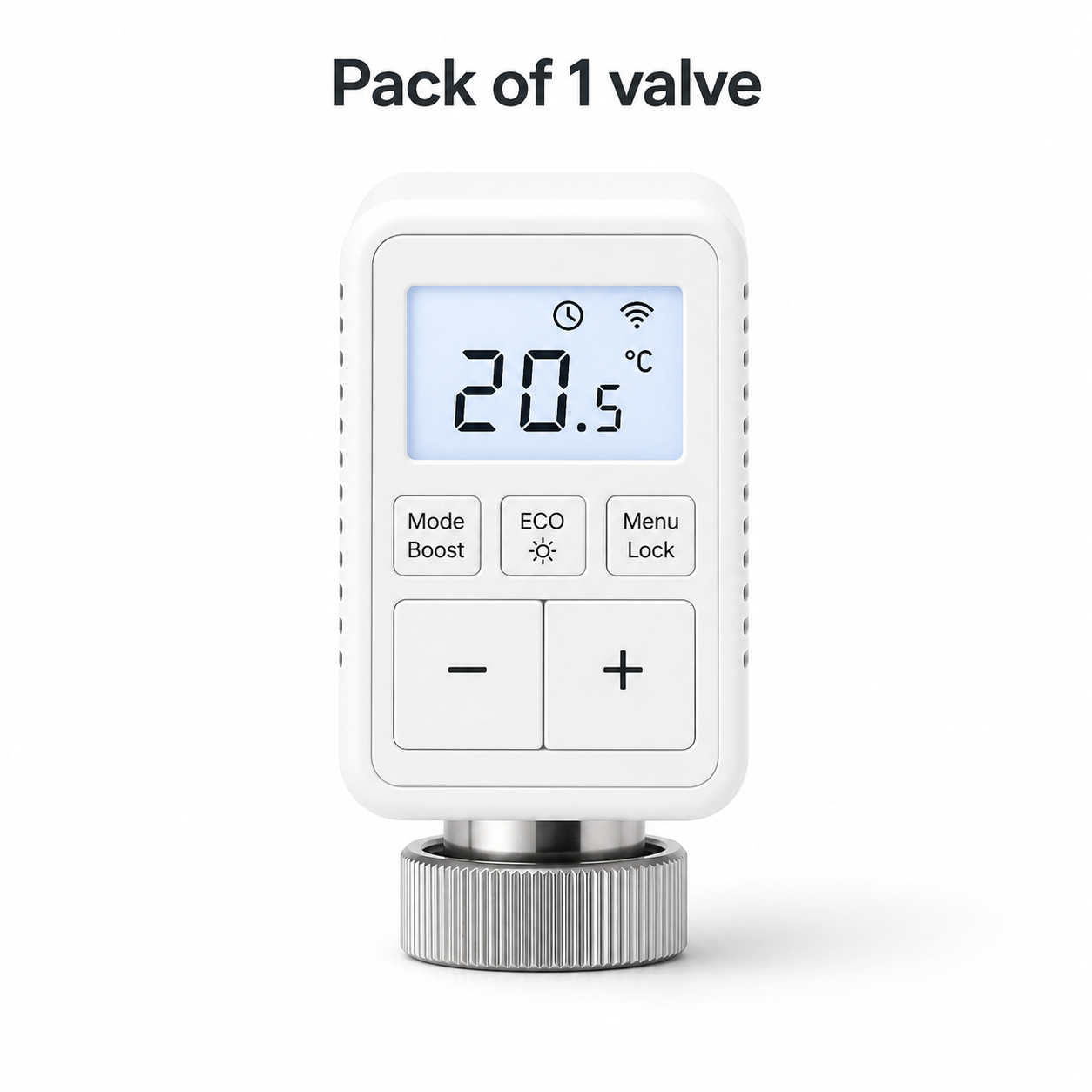 Pack of one NéoMini Comfort compact LED radiator valve