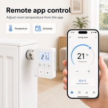 Remote app control graphic for NéoMini Comfort radiator valve