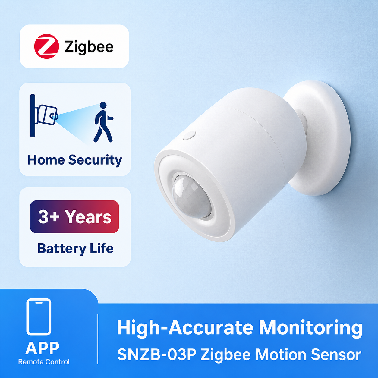 NéoMotion Light Pro SNZB-03P Zigbee motion sensor high-accurate monitoring