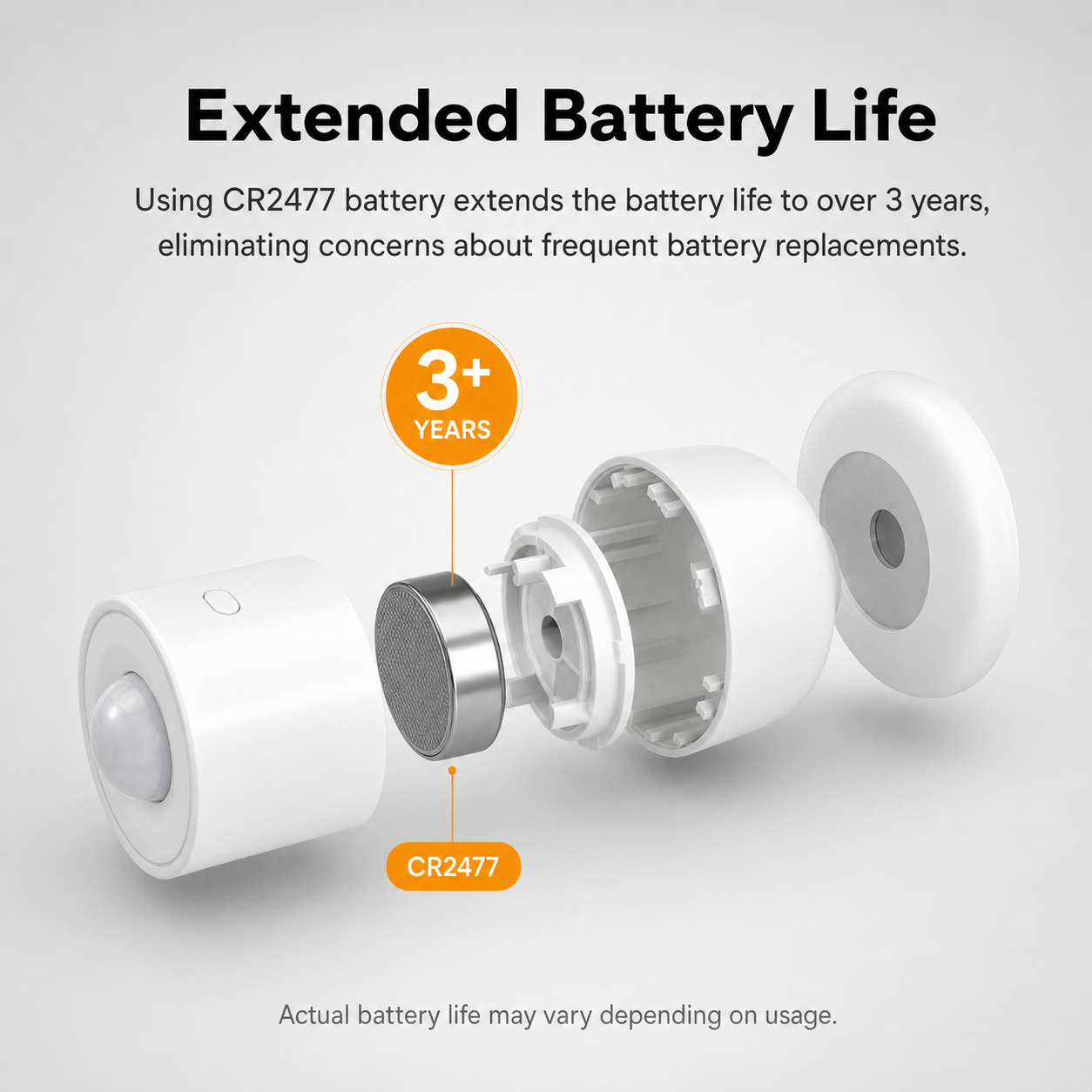 NéoMotion Light Pro extended battery life CR2477 over 3 years