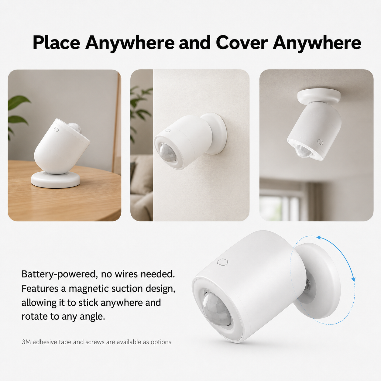 NéoMotion Light Pro magnetic placement and rotation