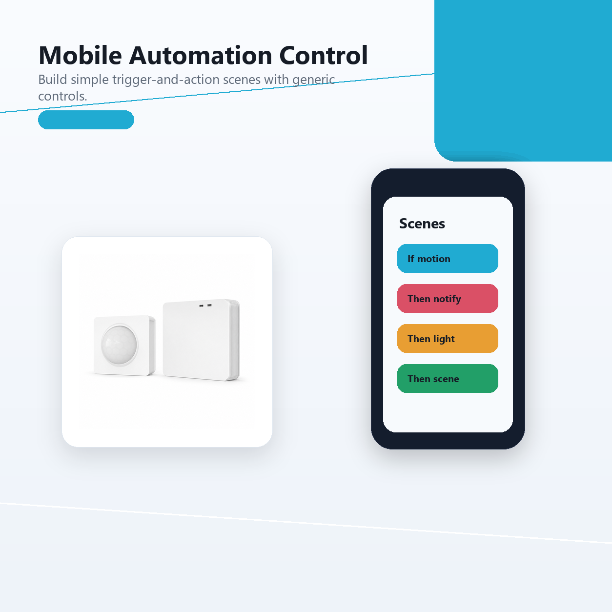 Mobile automation control overview for NéoMotion RF Pro motion sensor