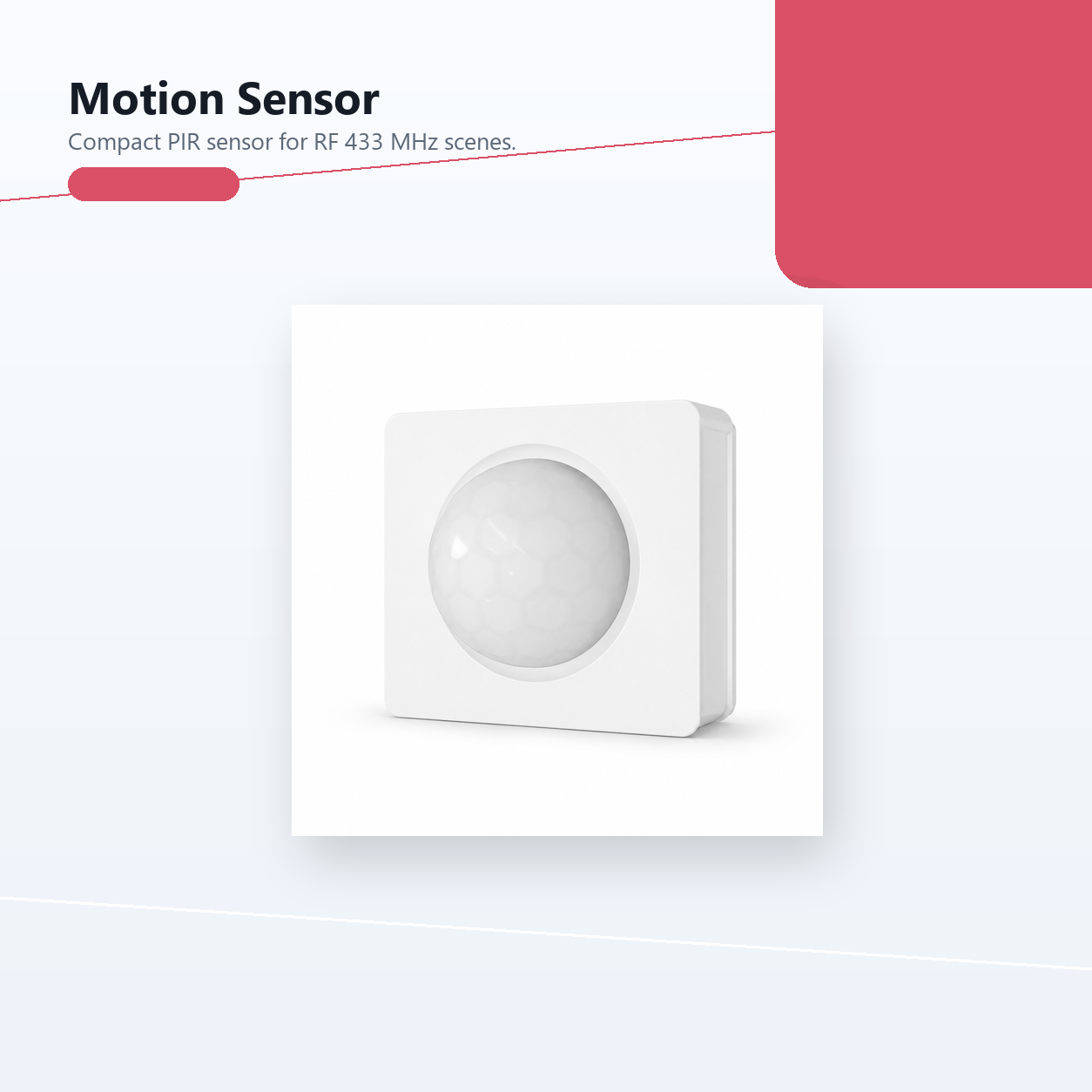 Studio packshot of NéoMotion RF Pro RF PIR motion sensor