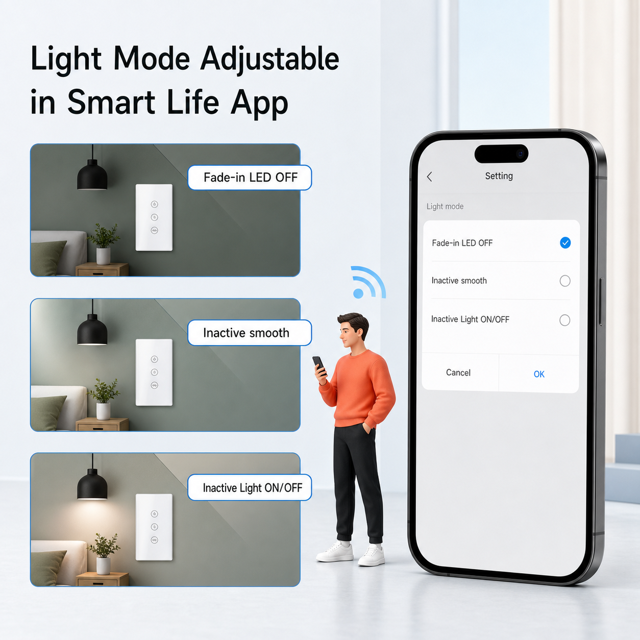 NéoMulti Dimmer light mode adjustable app image