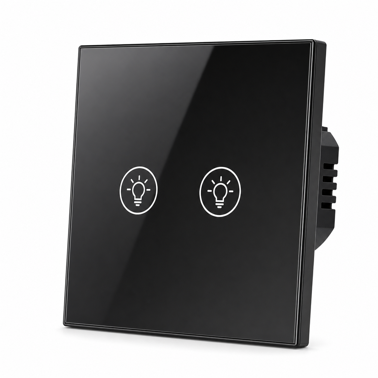 NéoMulti Dimmer EU 2 Gang Black clean product view
