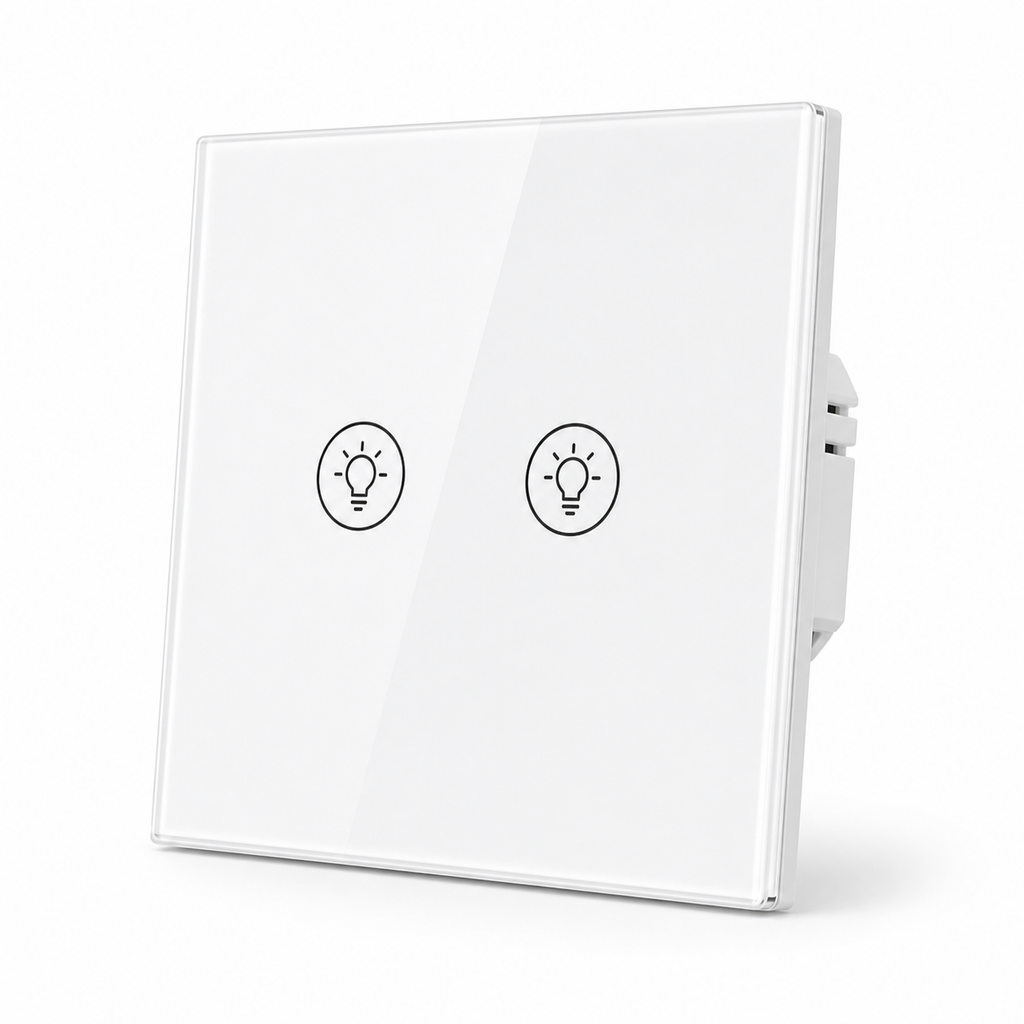 NéoMulti Dimmer EU 2 Gang White clean product view
