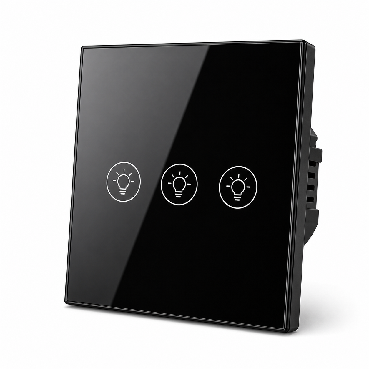 NéoMulti Dimmer EU 3 Gang Black clean product view