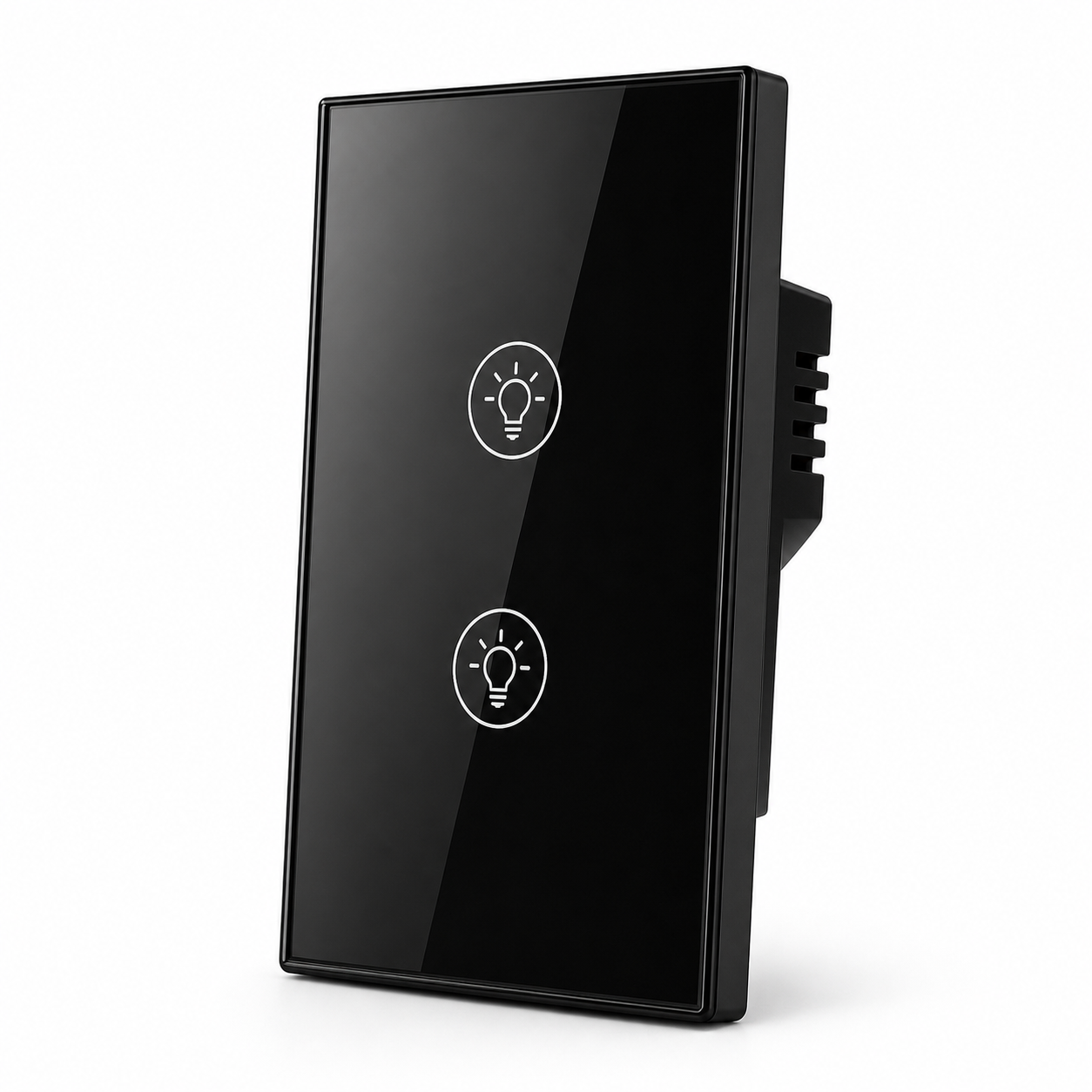 NéoMulti Dimmer US 2 Gang Black clean product view
