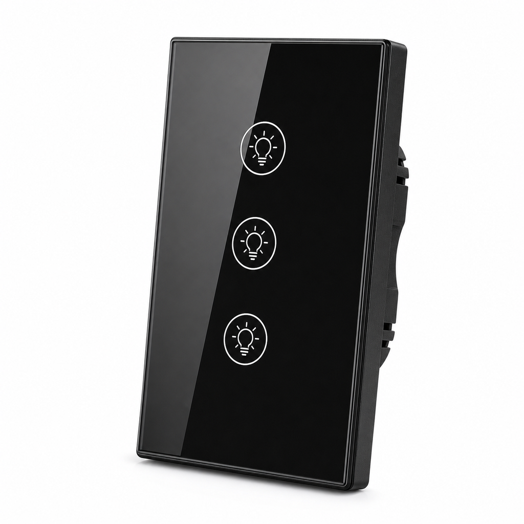 NéoMulti Dimmer US 3 Gang Black clean product view